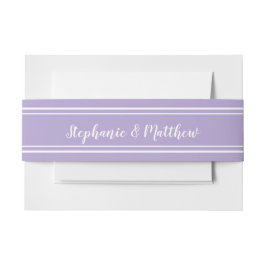 Lavender Modern Elegant Wedding Invitation Uitnodigingen Wikkel