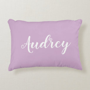Lavender Monogram Accent Pillow Kussen