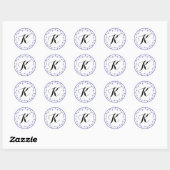 Lavender Monogram Sticker Sjabloon (Vel)