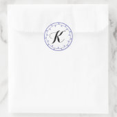 Lavender Monogram Sticker Sjabloon (Tas)
