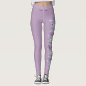 Lavender Montana Bitterroot State Flower Leggings (Voorkant)
