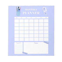 Lavender Monthly Planner Layout Art Notitieblok