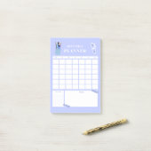 Lavender Monthly Planner Layout Art Post-it® Notes (Op bureau)