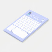 Lavender Monthly Planner Layout Art Post-it® Notes (Schuin)