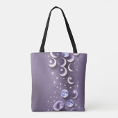 Lavender Moon Calm Dreamy Aesthetic Tote Bag (Achterkant)