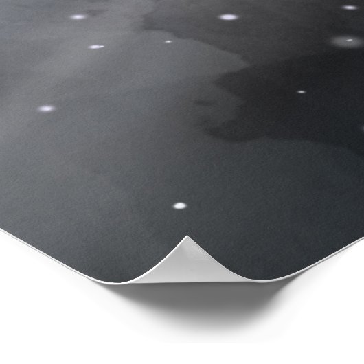 Lavender Moon Fairy over Crescent Moon Fantasy Art Poster (Hoek)