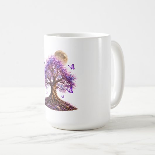 Lavender Moon Tree Classic Mok (Voorkant rechts)