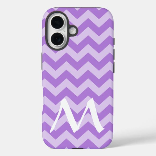 Lavender Moroccan Moods Chevrons with Monogram Case-Mate iPhone Case (Achterkant)