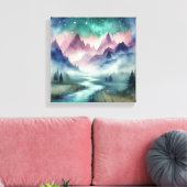 Lavender Mountain Glow Back to School Canvas Afdruk (Insitu (Woonkamer))