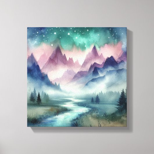 Lavender Mountain Glow Back to School Canvas Afdruk (Voorkant)
