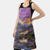 Lavender Mountain Valley bij zonsopgang Schort (Insitu)