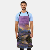 Lavender Mountain Valley bij zonsopgang Schort (Gedragen)