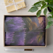 Lavender Mountain Valley bij zonsopgang Tissuepapier (Geschenk)