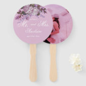Lavender Mr en Mrs Photo Wedding Handwaaier (Voorkant en achterkant)