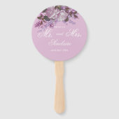 Lavender Mr en Mrs Photo Wedding Handwaaier (Voorkant)