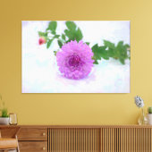 Lavender Mum Painted Wrapped Canvas Afdruk (Insitu (Woonkamer))