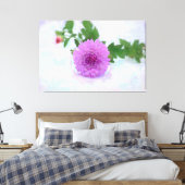 Lavender Mum Painted Wrapped Canvas Afdruk (Insitu (Slaapkamer))
