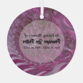 Lavender Nautilus Fractal Memorial Suncatcher Glas Ornament (Achterkant)