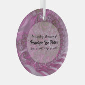 Lavender Nautilus Fractal Memorial Suncatcher Glas Ornament (Voorkant Rechts)