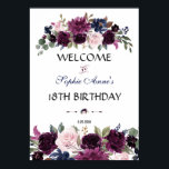 Lavender Navy Blue Floral Bloom 18th Birthday Sign Poster<br><div class="desc">IEDERE LEEFTIJD! Kaart met een prachtige waterverf lavender en blauw blauw blauw bloemen, florale verdeler, mooi handschrift en speciale lettertypen. Het kan een geweldige keuze zijn voor elke seizoensbruiloft, vooral voor valbruiloften en winter. Het gebruik past hulpmiddel aan om uw info toe te voegen, veranderingen aan te brengen. Ga voor...</div>