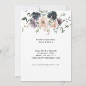 Lavender, Navy en Blush Pink Floral Vrijgezellenfe Kaart (Achterkant)