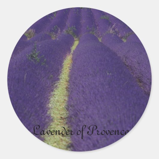 Lavender of Provence Ronde Sticker (Voorkant)