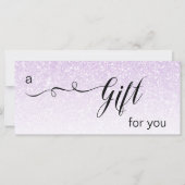 *~* Lavender Ombre Glitter Trendy Pastel Gift Kaar (Voorkant)