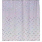 Lavender Ombre Rainbow Dragonflies Douchegordijn (Voorkant)