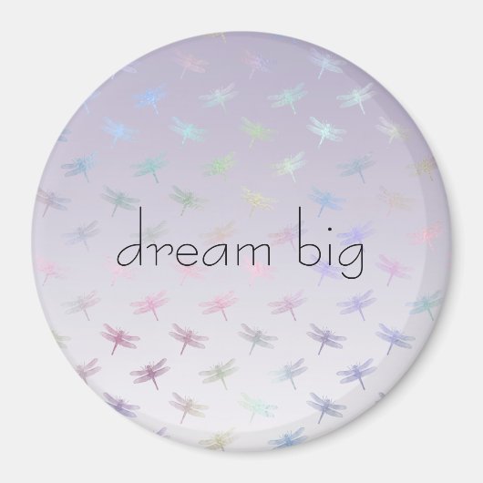 Lavender Ombre Rainbow Dragonflies Magneet (Voorkant)