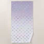 Lavender Ombre Rainbow Dragonflies Strandlaken (Voorkant)