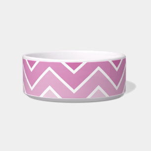 Lavender Ombre Zig Zag Chevron Pattern Pet Bowls Voerbakje