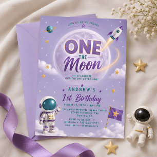 Lavender One Op De Maan Eerste Verjaardagsfeest Ru Kaart