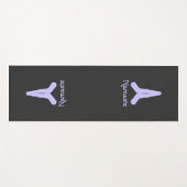 Lavender op Black Namaste Mudra Hands Yogamat (Voorkant (horizontaal))
