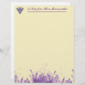 Lavender op gepersonaliseerde garnering briefhoofd (Voorkant / Achterkant)