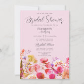 Lavender Orange Pink Yellow Floral Bridal Shower Kaart (Voorkant)