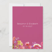 Lavender Orange Pink Yellow Summer Floral RSVP Kaart (Achterkant)