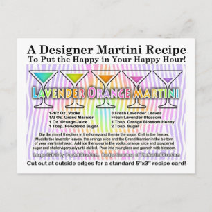Lavender Oranje Martini Recipe Briefkaart