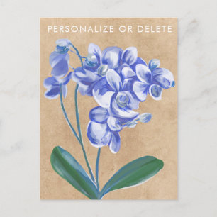 Lavender Orchid Waterverf Art Floral Briefkaart