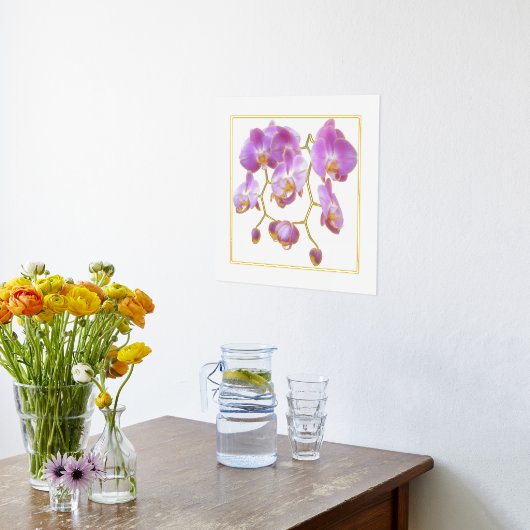 Lavender Orchids Folie Accent Print Poster (Laag (Keuken))