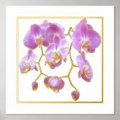 Lavender Orchids Folie Accent Print Poster (Voorkant)