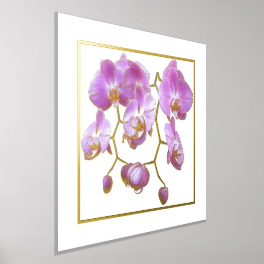 Lavender Orchids Folie Accent Print Poster (Laagn)