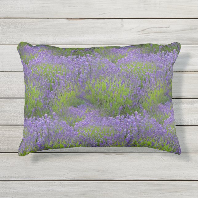 Lavender Outdoor Accent Pillow 16 x 12 inch Buitenkussen (Voorkant)
