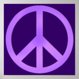 Lavender over het Paarse vredesteken donker Poster