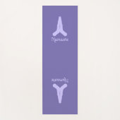 Lavender over Paarse Namaste Mudra Hands Yoga Mat (Voorkant)
