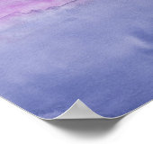 Lavender Paars Abstract Duo Waterverf schilderen Poster (Hoek)