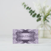 Lavender Paars  Abstract Floral Design Visitekaartje (Staand voorkant)