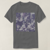 Lavender Paars Abstract laag veelhoekveld T-shirt (Design voorkant)