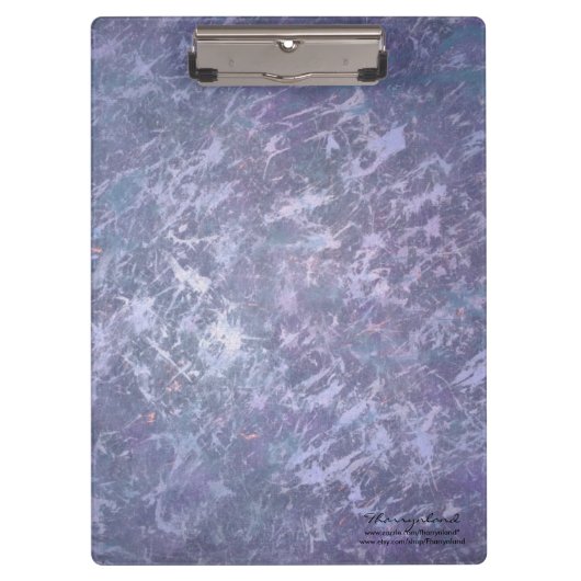 Lavender Paars Abstract | Metaalpenseelstreek Klembord (Voorkant)