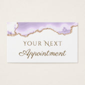 lavender paars Agate Appointment Card Visitekaartje (Voorkant)