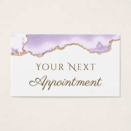 lavender paars Agate Appointment Card Visitekaartje